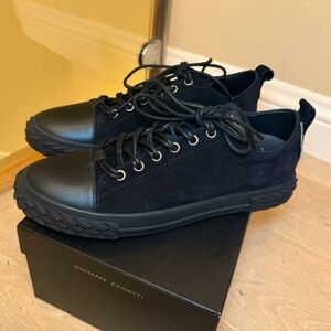 NEW Giuseppe Zanotti Black Suade sneaker size 13/46